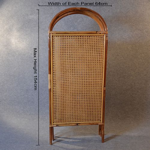 fig 1. Antique Folding Screen Room Divider Partition Bergere English Edwardian c1910