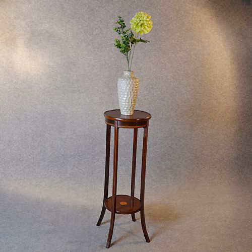 Antique Plant Stand Pot Jardiniere Torchere Marquetry English Edwardian C1910