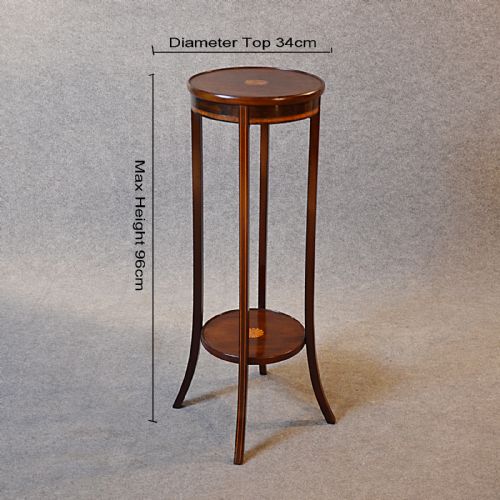 fig 1. Antique Plant Stand Pot Jardiniere Torchere Marquetry English Edwardian c1910