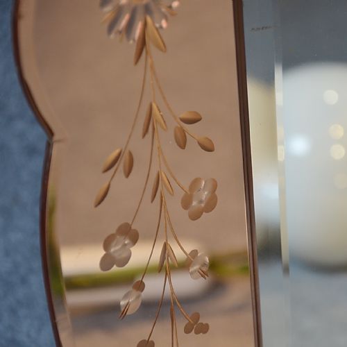 fig 2. Antique Wall Mirror Art Deco Bevelled Looking Glass Frame c1930
