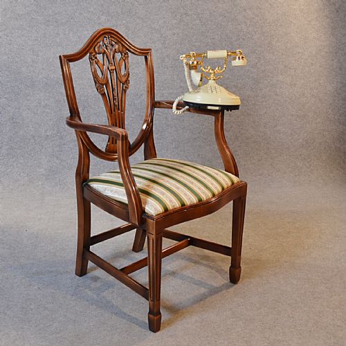 Antique Carver Elbow Chair Armchair Hepplewhite Revival English George VI