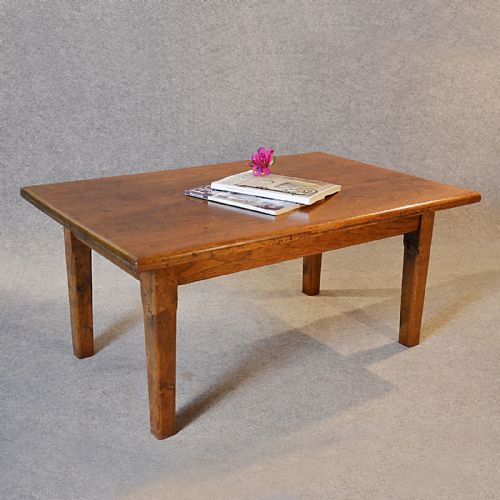 fig 2. Antique Coffee Table English Elm Low Sofa Magazine Large Occasional c1870