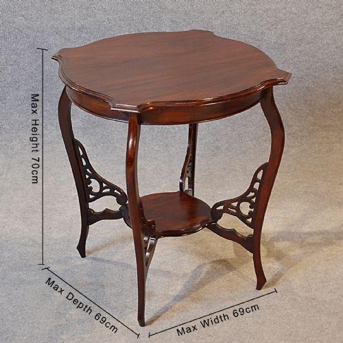 fig 1. Antique Table Wine Lamp Side Card Victorian Mahogany English Two Tier c1890