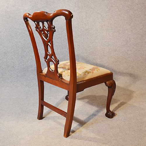 fig 3. Antique Chair Victorian Chippendale Revival Dining Side English Mahogany c1890