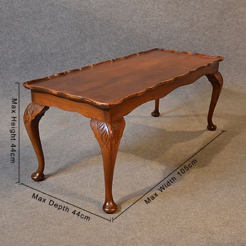 fig 1. Antique Coffee Table Low Sofa Magazine Occasional Walnut Edwardian English c1910