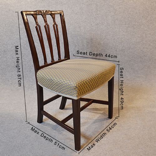 fig 1. Antique Pair Chairs Sheraton Period Georgian English Dining Side Chair c1790