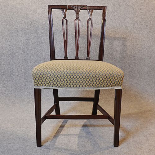 fig 2. Antique Pair Chairs Sheraton Period Georgian English Dining Side Chair c1790