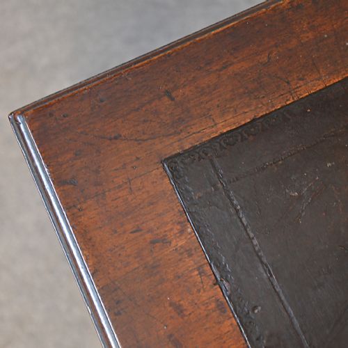 fig 3. Antique Desk Victorian English Leather Top Mahogany Writing Study Table c1880