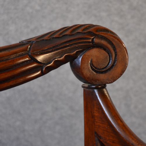 fig 2. Antique Chair Leather Dining Side Office Desk Study English William IV c1835