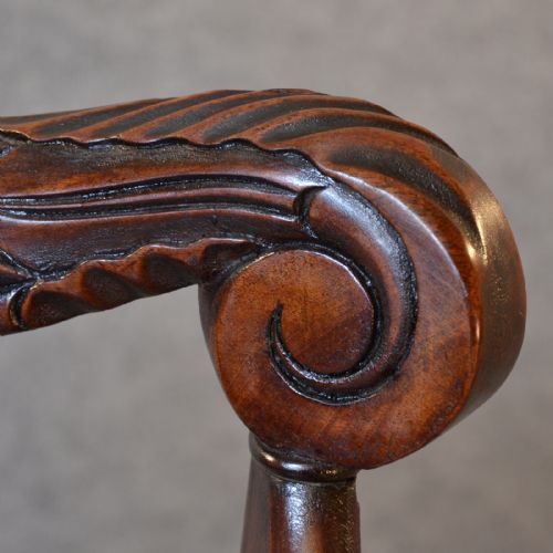 fig 3. Antique Chair Leather Dining Side Office Desk Study English William IV c1835