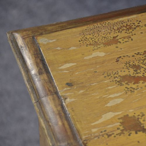 fig 2. Antique Table Narrow Hall Side Desk Original French Painted Antique Pine c1880