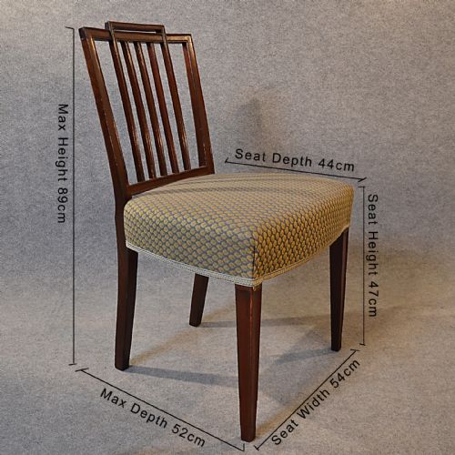 fig 1. Antique Pair Chairs Sheraton Period Georgian English Dining Side Chair c1810
