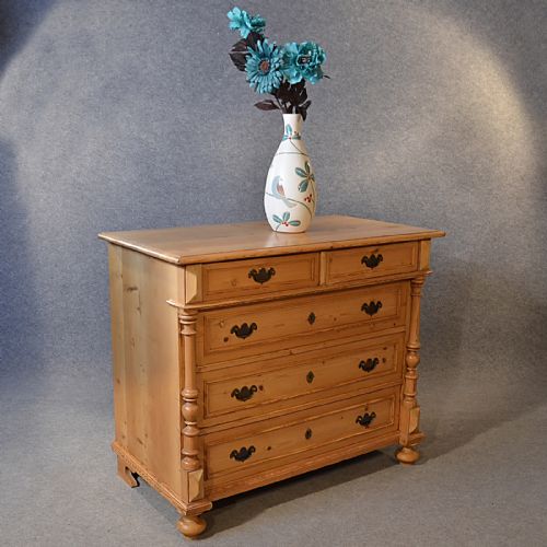 Antique Chest Drawers Original Quality Victorian Pine Tallboy C1900