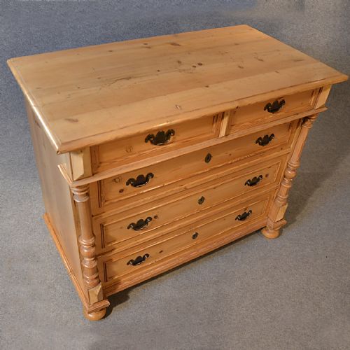 fig 2. Antique Chest Drawers Original Quality Victorian Pine Tallboy c1900