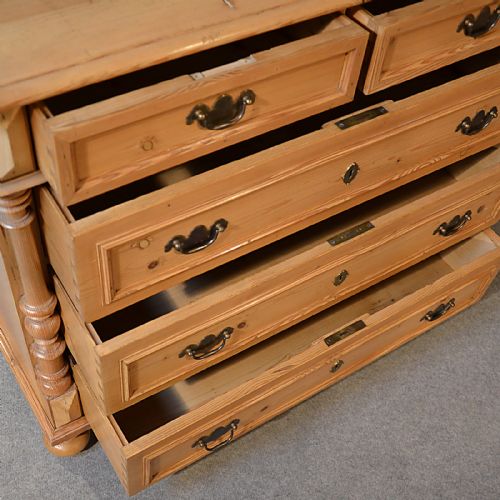 fig 3. Antique Chest Drawers Original Quality Victorian Pine Tallboy c1900