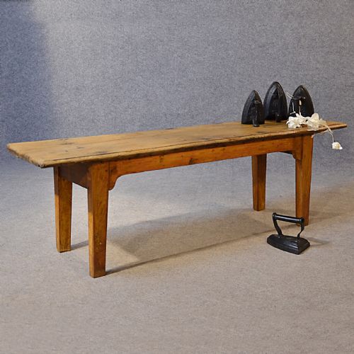 Antique Bench Seat Long Oak Form Pew Quality Rustic Country Victorian C1850