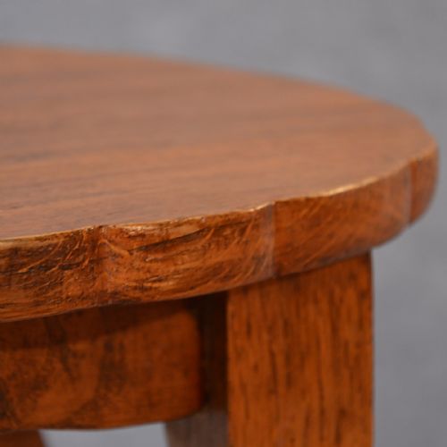 fig 2. Antique Oak Arts & Crafts Stool Tall Seat Plant Stand Quality c1900