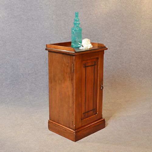 Antique Cabinet Narrow Pot Cupboard Bedside Arts & Crafts English C1900