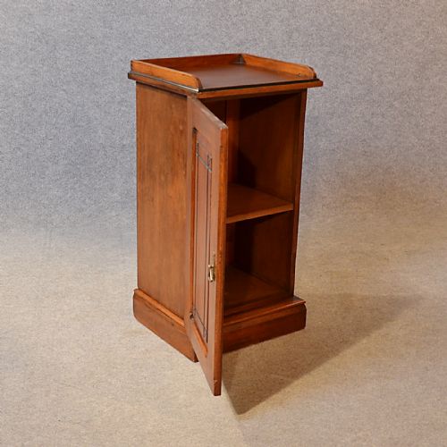 fig 2. Antique Cabinet Narrow Pot Cupboard Bedside Arts & Crafts English c1900