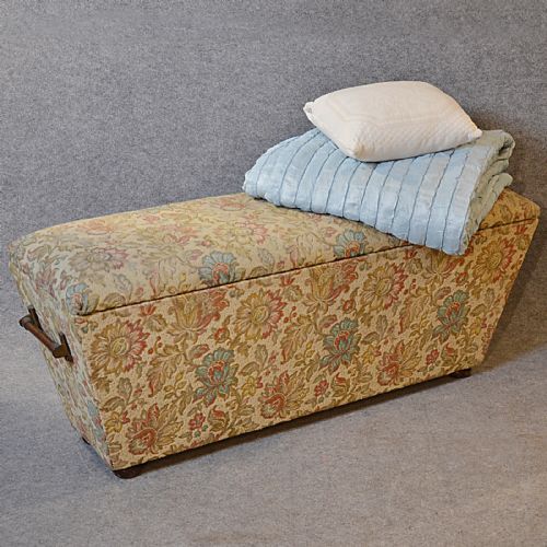 Antique Ottoman Bench Window Hall Seat Long Stool English Victorian Trunk C1880