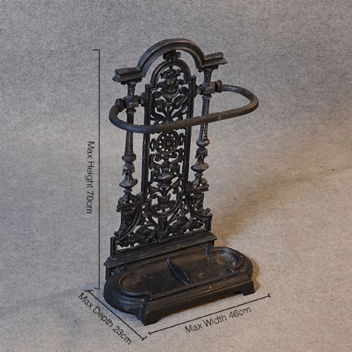 fig 1. Antique Stick Umbrella Rack Hall Stand Quality Cast Iron Victorian English c1900
