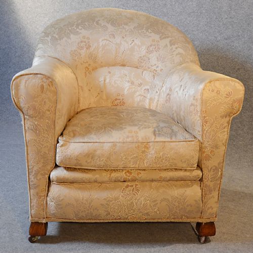 fig 2. Antique Armchair Drawing Room Upholstered Easy Chair Victorian English c1900