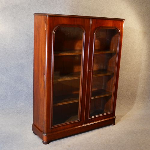 fig 3. Antique Glazed Bookcase Display Case Cabinet Quality Victorian Mahogany c1870