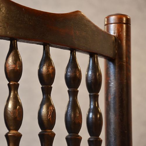 fig 2. Antique Carver Chair Elbow Armchair Lancashire Spindle Back Ash & Elm c1850