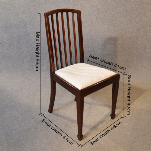 fig 1. Antique Set Six 6 Dining Chairs Top Quality English Victorian Sheraton c1890