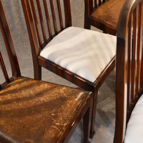 fig 2. Antique Set Six 6 Dining Chairs Top Quality English Victorian Sheraton c1890