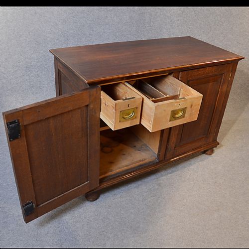 fig 2. Antique Cabinet Victorian Oak Bookcase Estate Cupboard Quality English c1880
