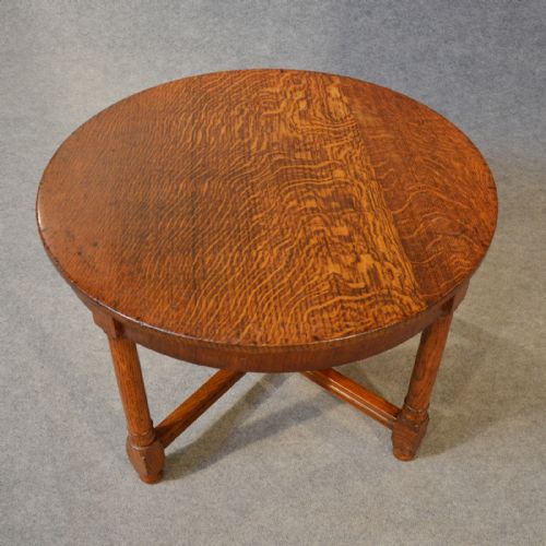 fig 2. Antique Coffee Table Tiger Oak Low Small Sofa Magazine Edwardian English c1910