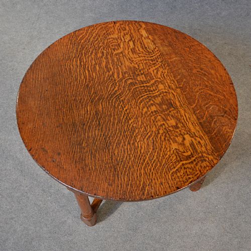 fig 3. Antique Coffee Table Tiger Oak Low Small Sofa Magazine Edwardian English c1910