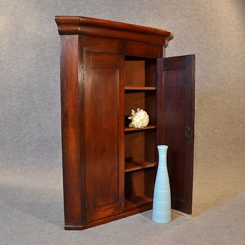 fig 2. Antique Corner Cupboard Wall Cabinet Quality English Georgian Mahogany c1800