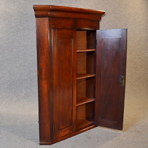 fig 3. Antique Corner Cupboard Wall Cabinet Quality English Georgian Mahogany c1800