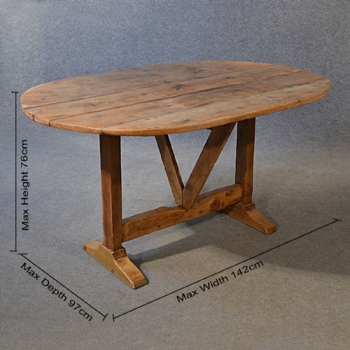 fig 2. Antique Table Victorian Pine Kitchen Dining Oval 4 Seater Original c1900