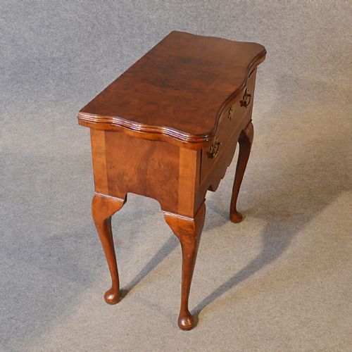 fig 2. Antique Lowboy Table Console English Card Hall Flame Mahogany Victorian c1900