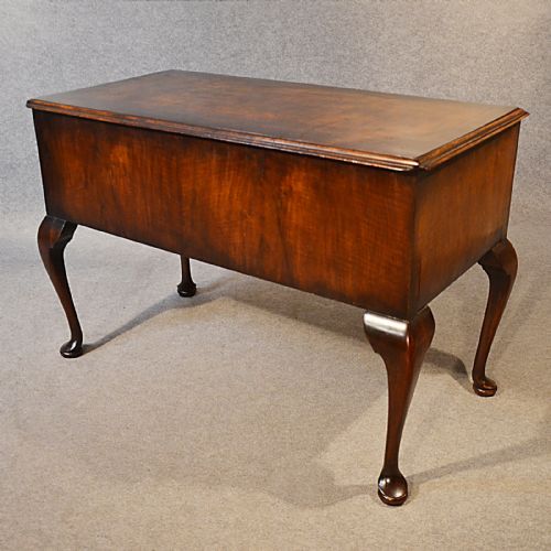 fig 3. Antique Desk Victorian English Oak & Walnut Writing Study Table Lowboy c1880