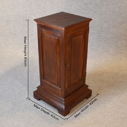 fig 1. Antique Cabinet Narrow Oak Pot Cupboard Bedside Unit English Victorian c1860