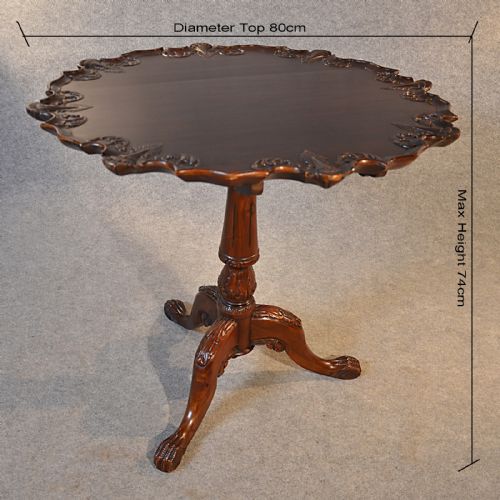 fig 1. Antique Table Lamp Tripod Wine Tea Side Tilt Occasional English Mahogany c1900