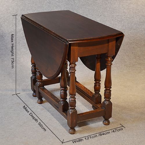 fig 1. Antique Oak Oval Table Gate Leg Drop Flap Victorian Country Farmhouse c1850
