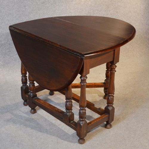 fig 2. Antique Oak Oval Table Gate Leg Drop Flap Victorian Country Farmhouse c1850