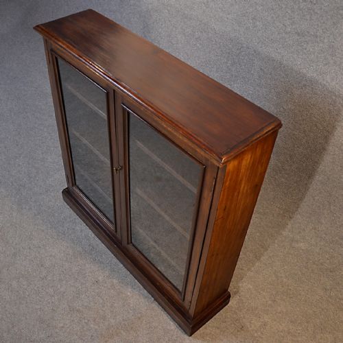 fig 2. Antique Cabinet Victorian Small Glazed Display Cupboard Bookcase Mahogany c1900
