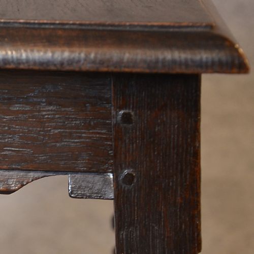 fig 3. Antique Oak Joint Stool Original Quality English Victorian Bench Hall Seat c1850
