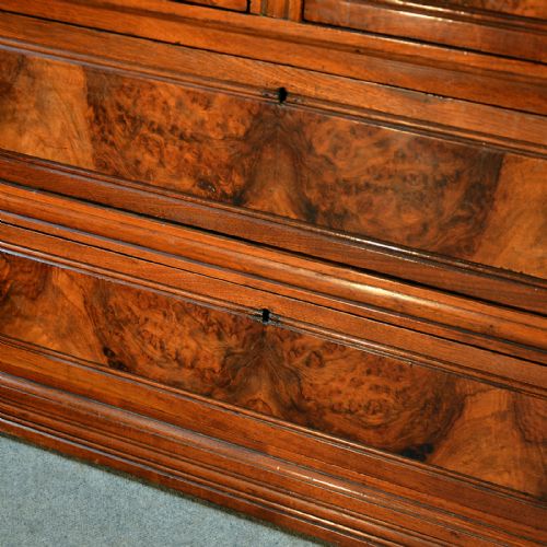 fig 3. Antique Walnut Dressing Table Wash Stand Italian Marble Chest Drawers c1880