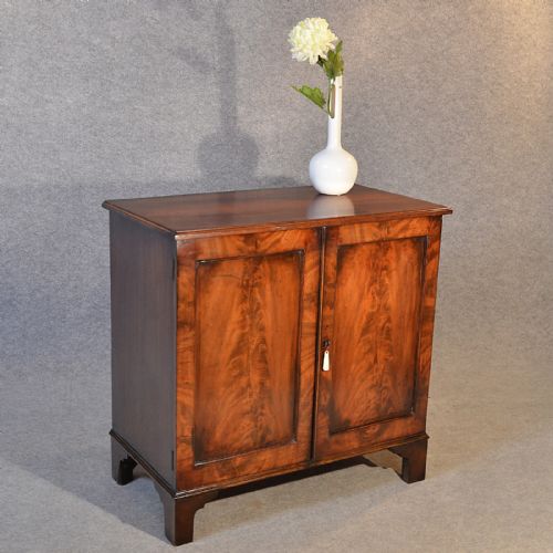 Antique Cabinet English Victorian Small Cupboard Quality Flame Mahogany C1860