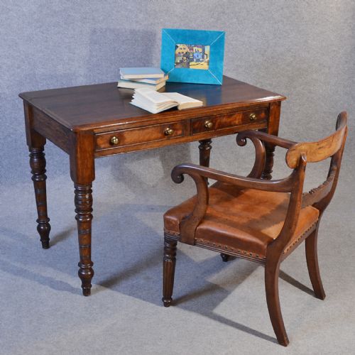 Antique Desk Victorian English Oak Writing Study Table C1870