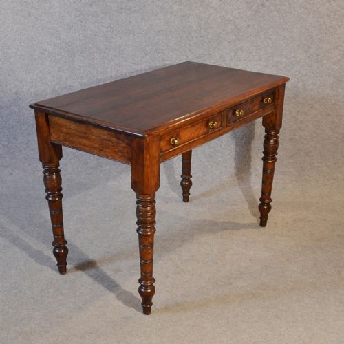 fig 2. Antique Desk Victorian English Oak Writing Study Table c1870