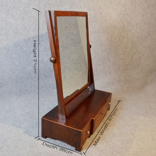 fig 1. Antique Georgian Mirror Dressing Vanity Swing Toilet English Jewellery Box c1800