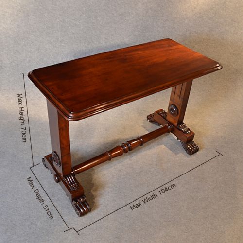 fig 1. Antique Table Desk Stretcher Sofa Side Hall William IV English Mahogany c1835